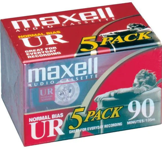 Alt view image 5 of 17 - Maxell 108562 Maxell UR Type I Audio Cassette - 5 x 90Minute - Normal Bias