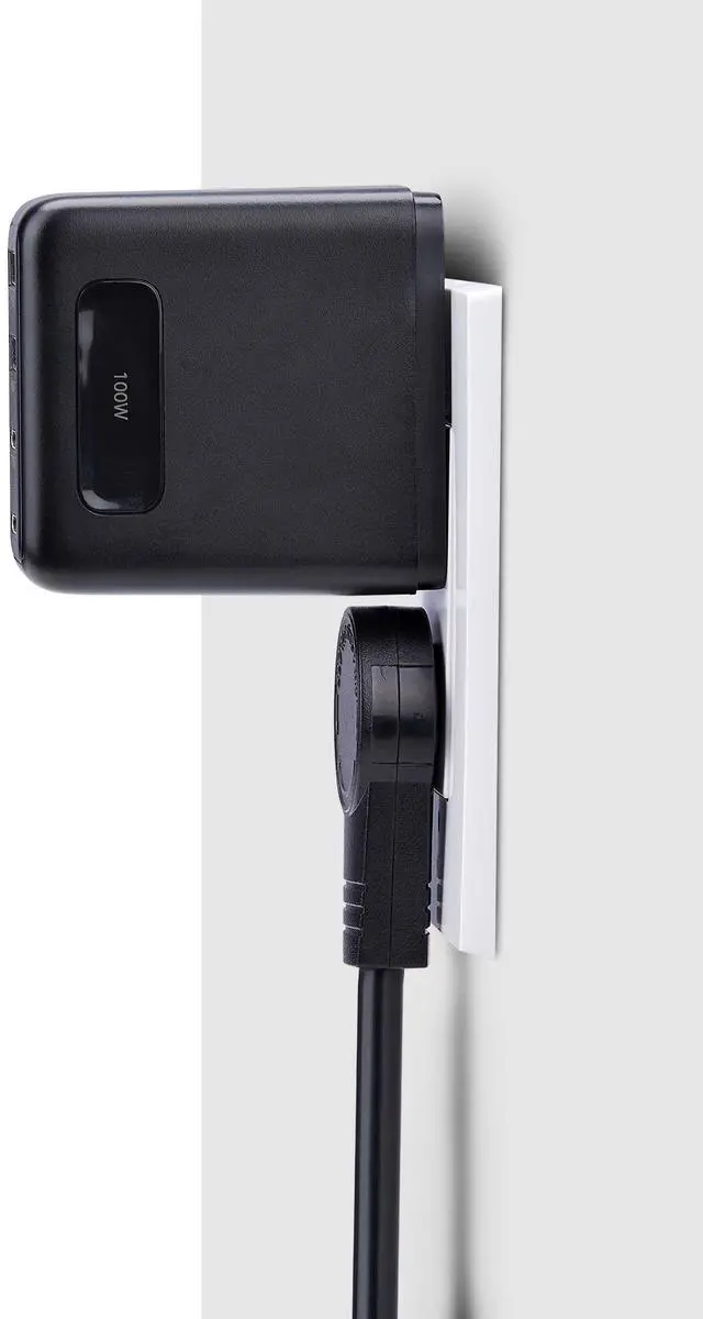 Alt view image 2 of 7 - StarTech.com 100W USB-C Wall Charger, 2x USB-C, 2x USB-A, Fast Charging Portable GaN Power Adapter, PD 3.0, 6ft/1.8m USB-C to USB-C Cable - 2210GCN-WALL-CHARGER