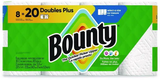 Main image of Select-a-Size Kitchen Roll Paper Towels 2-Ply 5.9 x 11 White 103 Sheets/Double Plus Roll 8 Rolls/Pack 80835948