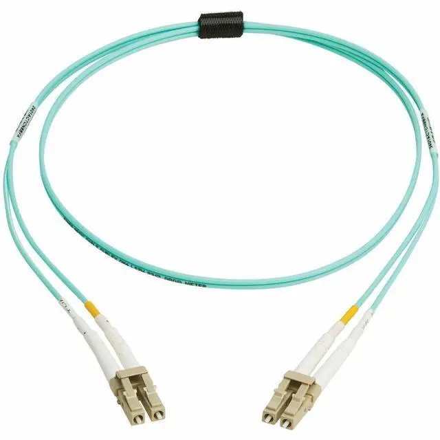 Main image of Eaton Tripp Lite Series 10Gb/40Gb/100Gb Duplex Multimode 50/125 OM4 LSZH Fiber Patch Cable LC/LC Aqua 1M 3.3 ft. TAA