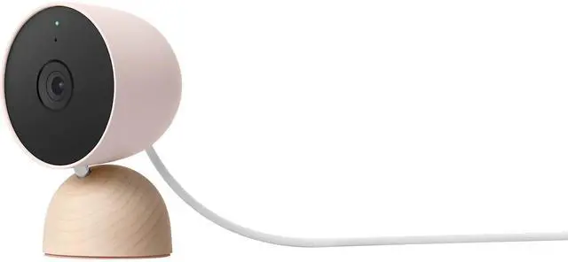 Alt view image 8 of 8 - Google Nest Cam 1080p Full HD Indoor Wired Security Camera (2nd Gen), Sand with Maple Base - Certified Refurbished - Grade A