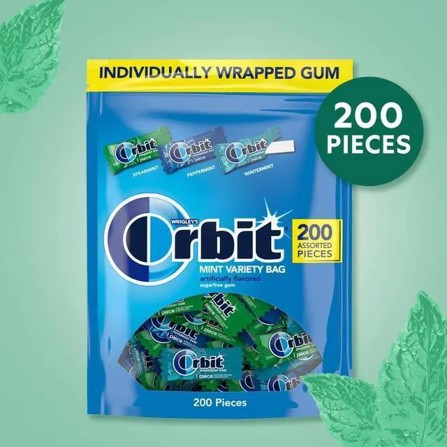 Alt view image 3 of 7 - Orbit Assorted Sugar Free Chewing Gum Bulk Pack 200Ct MMM27955