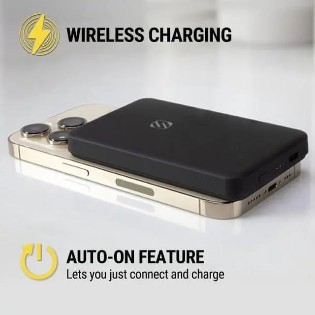 Alt view image 4 of 6 - GoBat MagSafe Wireless Power Bank 10 W Black PBQ5MS2SP
