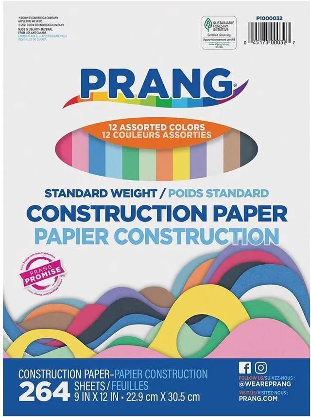 Main image of Prang 9x12 Construction Paper 12 Assorted Colors 264 Sheets P1000032