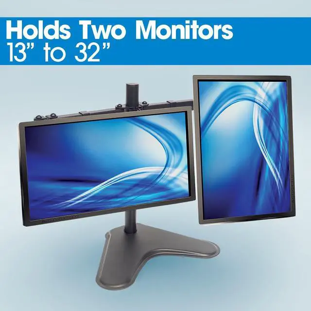 Alt view image 14 of 16 - Manhattan Universal Dual Monitor Stand With Double-Link Swing Arms