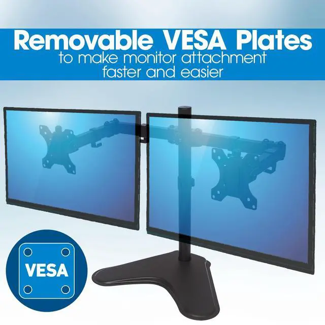 Alt view image 15 of 16 - Manhattan Universal Dual Monitor Stand With Double-Link Swing Arms