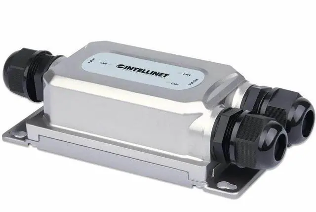 Alt view image 9 of 15 - Intellinet 2-Port Outdoor Vandalproof Gigabit PoE++ Extender | Two 30 W Ports, Extends PoE up to 328 ft., 60 W Power Budget, IEEE 802.3bt (4PPoE) Compliant, IP67 Waterproof, IK10-rated, Metal