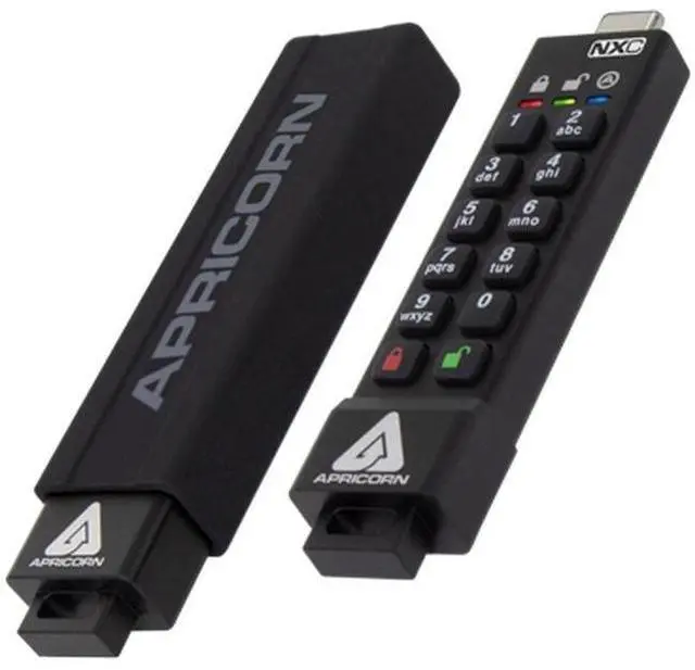 Alt view image 10 of 17 - Apricorn Aegis Secure Key 3 NXC 64GB 256-bit Encrypted FIPS 140-2 Level 3 Validated Secure USB 3.0 Type C Flash Drive, ASK3-NXC-64GB