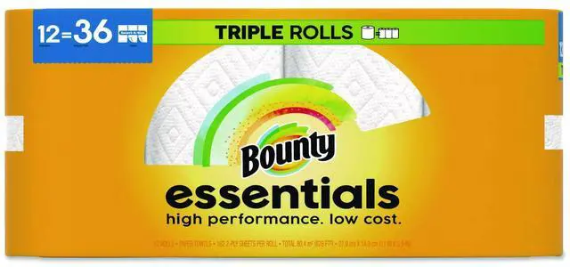 Main image of Essentials Select-A-Size Kitchen Roll Paper Towels 2-Ply 5.9 x 11 White 162 Sheets/Triple Roll 12 Rolls/Carton 80811697