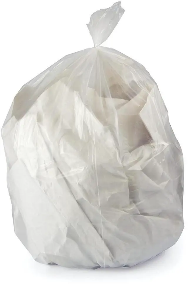 Main image of Eco Blend Max 60gal Industrial Trash Bag Low Density Clear 100 Bags L7658TCER1