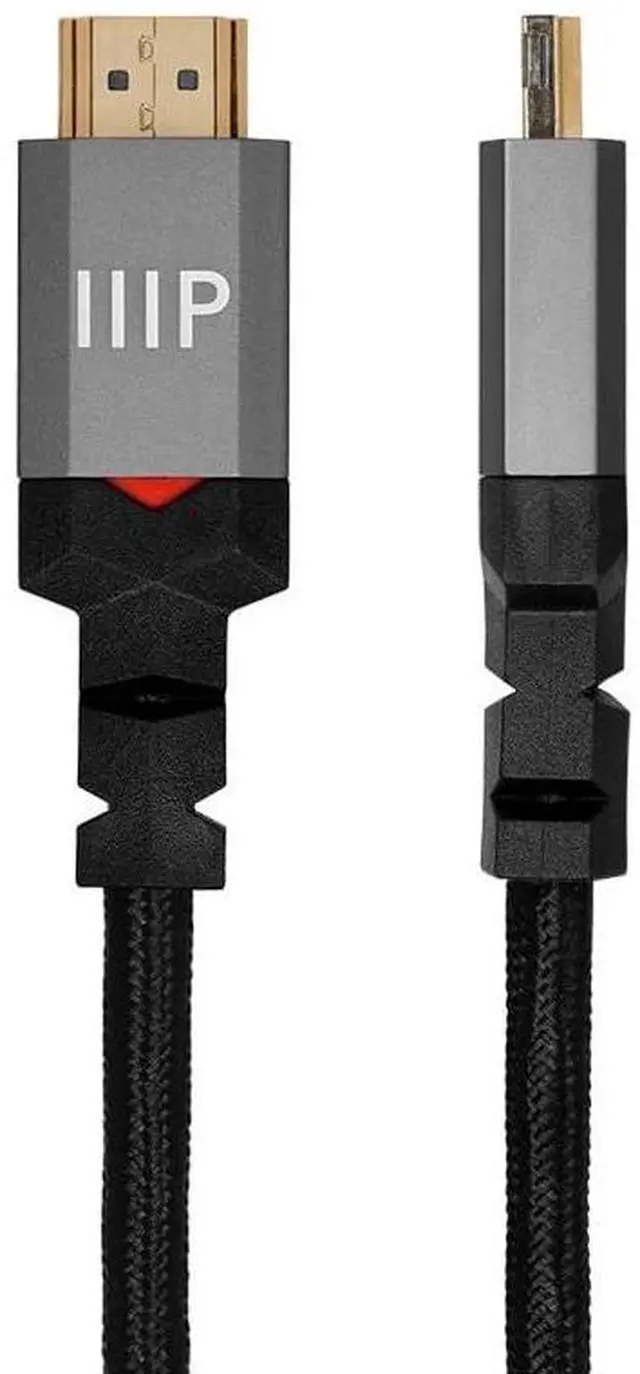 Alt view image 11 of 12 - Monoprice 8K Certified Ultra High Speed HDMI Cable - 25 Feet - Black | Braided - HDMI 2.1, 8K@60Hz, 4k@120Hz, 48Gbps, HDR, VRR, CL3 In-Wall Rated