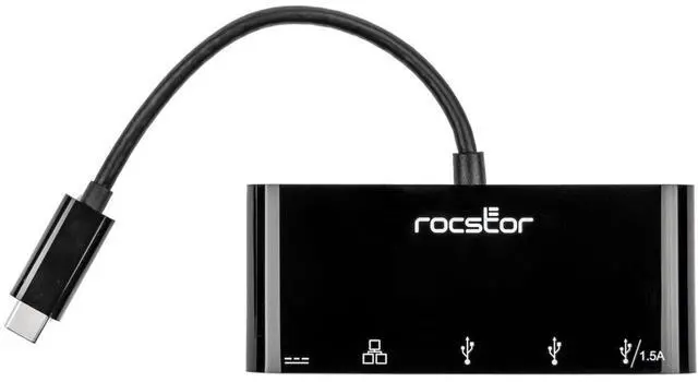 Alt view image 15 of 17 - Rocstor USB-C to 3-Port Multiport Adapter USB 3.0 Hub Y10A262B1