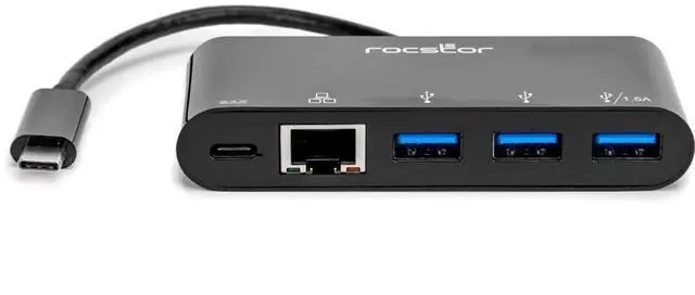 Alt view image 14 of 17 - Rocstor USB-C to 3-Port Multiport Adapter USB 3.0 Hub Y10A262B1