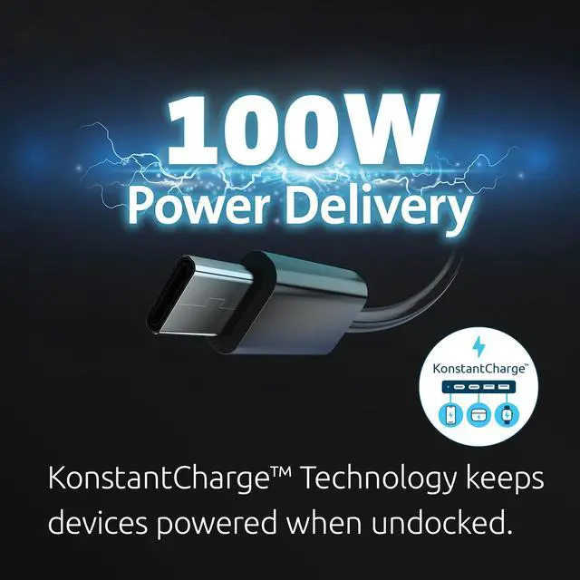 Alt view image 13 of 15 - Kensington Docking Station - for Notebook, Desktop PC, Monitor, Printer, Speaker - USB Type C - 3 Displays Supported - Windows, ChromeOS, macOS - 100W
