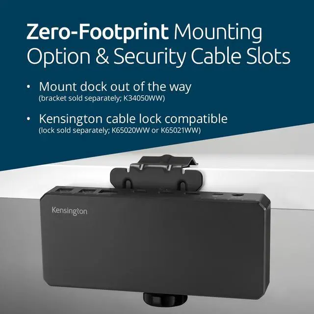 Alt view image 15 of 15 - Kensington Docking Station - for Notebook, Desktop PC, Monitor, Printer, Speaker - USB Type C - 3 Displays Supported - Windows, ChromeOS, macOS - 100W