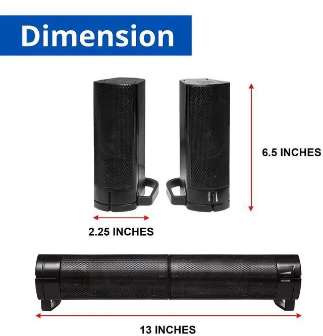 Alt view image 5 of 9 - SYBA CL-SPK20037 Connectland 2.0 Speaker System - 5 W RMS - Black
