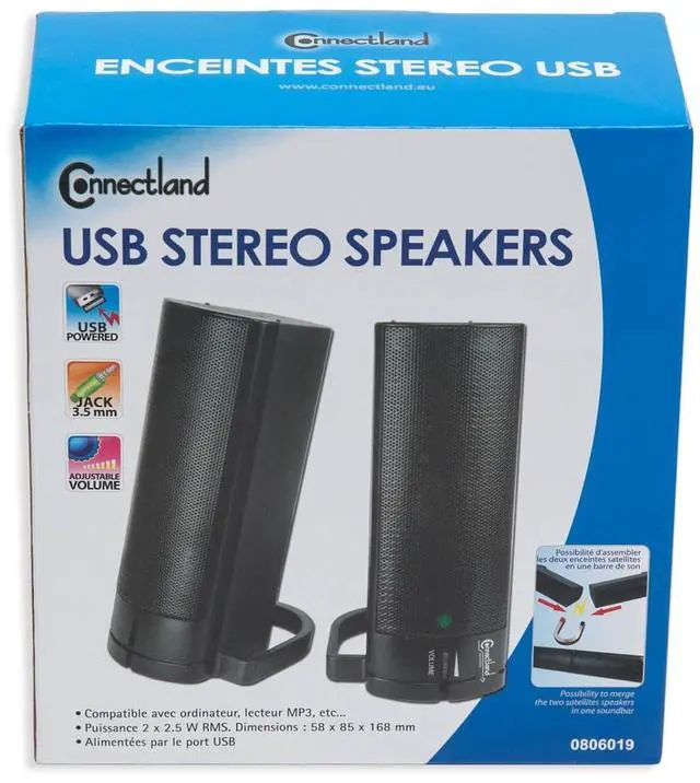 Alt view image 8 of 9 - SYBA CL-SPK20037 Connectland 2.0 Speaker System - 5 W RMS - Black