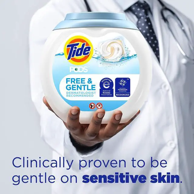 Alt view image 4 of 7 - PODS Laundry Detergent Free and Gentle 63 oz Tub 76 Pacs/Tub 80737337