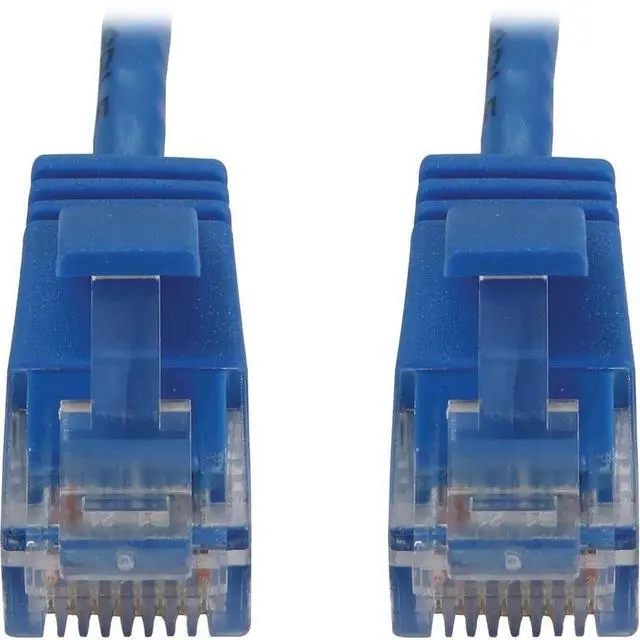 Alt view image 6 of 6 - Tripp Lite Cat6a 10G Snagless Molded Slim UTP Ethernet Cable (RJ45 M/M), PoE, Blue, 7 ft. (2.1 m) - 7 ft Category 6a Network Cable for Network Device, Server, Switch, Router, Hub, Printer, Computer, P