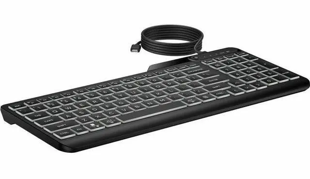 Alt view image 15 of 15 - HP 405 Multi-Device Backlit Wired Keyboard