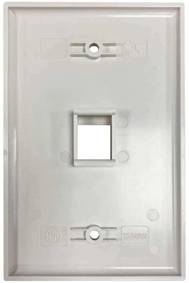 Alt view image 2 of 12 - Tripp Lite Safe-IT Single-Gang Keystone Wall Plate Antibacterial Ivory Matte