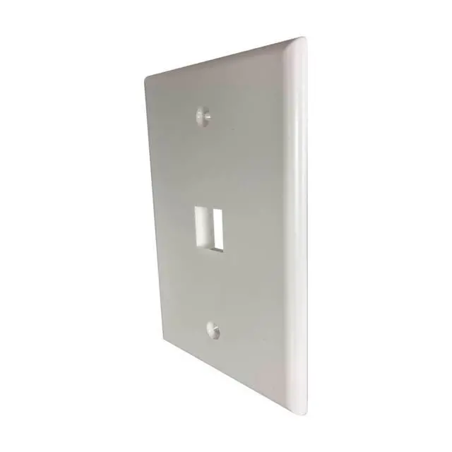 Alt view image 3 of 12 - Tripp Lite Safe-IT Single-Gang Keystone Wall Plate Antibacterial Ivory Matte