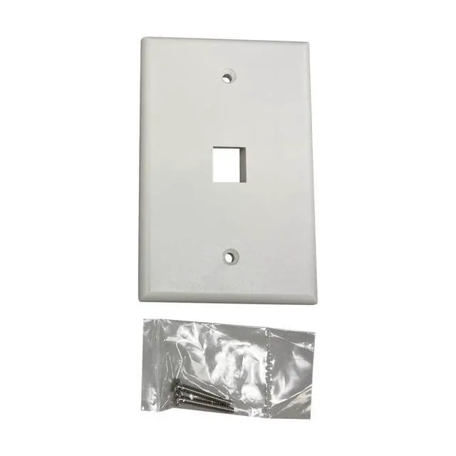 Alt view image 5 of 12 - Tripp Lite Safe-IT Single-Gang Keystone Wall Plate Antibacterial Ivory Matte