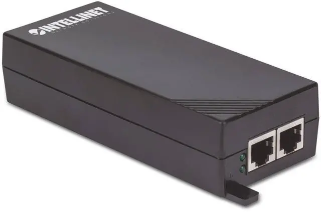 Alt view image 8 of 13 - Intellinet Gigabit High-Power PoE+ Injector, 1 x 30 W Port, IEEE 802.3at/af Compliant, Plastic Housing