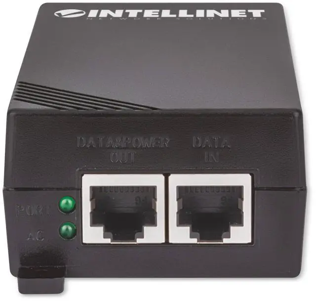 Alt view image 11 of 13 - Intellinet Gigabit High-Power PoE+ Injector, 1 x 30 W Port, IEEE 802.3at/af Compliant, Plastic Housing