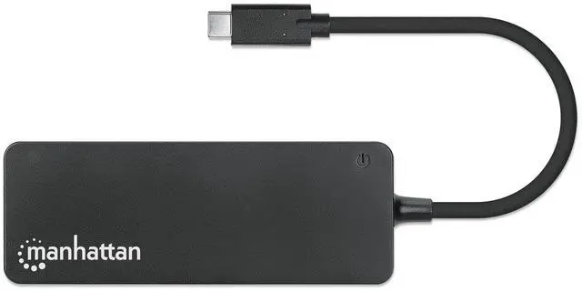 Alt view image 11 of 13 - Manhattan 7-Port USB 3.2 Gen 1 Type-C Hub - for Tablet/Notebook/Desktop PC/Keyboard/Mouse/Flash Drive - USB Type C - 7 x USB Type-A Ports - USB Type-A - 1 x USB Type-C Ports - USB Type-C - Black - Wir