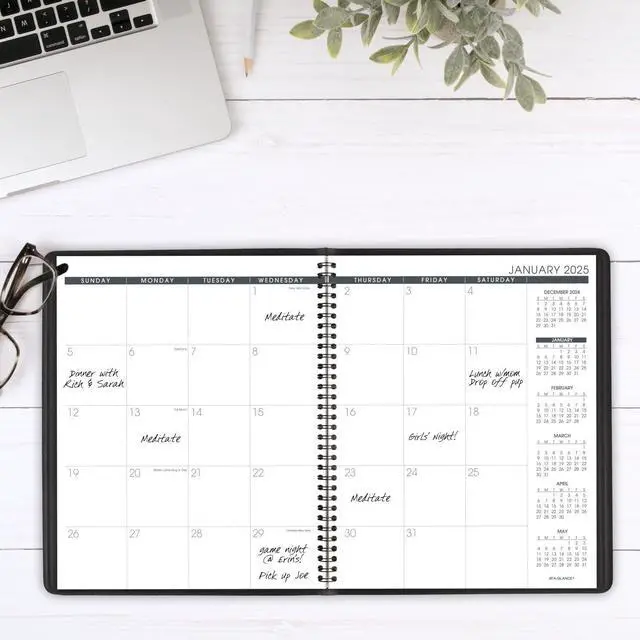 Alt view image 2 of 7 - AT-A-GLANCE® 2026 15-Month Monthly Planner, Black, Large, 9" x 11"