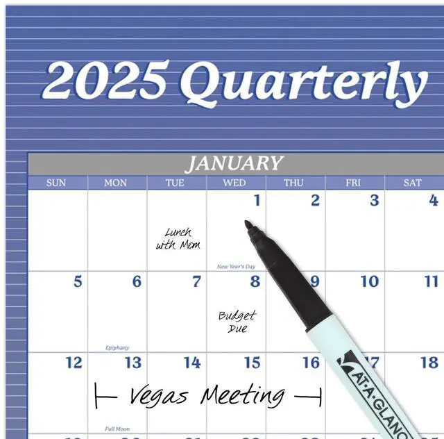 Alt view image 6 of 6 - AT-A-GLANCE® 2026 Vertical Horizontal Reversible Erasable Yearly Wall Calendar, Blue, Extra Large, 48" x 32"