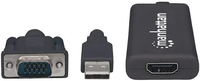 Alt view image 16 of 18 - Manhattan VGA and USB to HDMI Converter - Functions: Signal Conversion - USB, VGA - 1920 x 1080 - Mac, PC - External