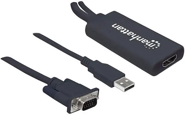 Alt view image 15 of 18 - Manhattan VGA and USB to HDMI Converter - Functions: Signal Conversion - USB, VGA - 1920 x 1080 - Mac, PC - External