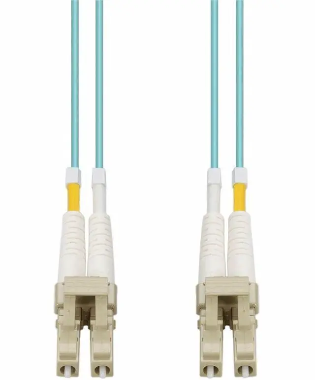 Main image of AddOn 1.5m LC to LC Aqua OM4 Duplex OFNR Riser-Rated Fiber Patch Cable