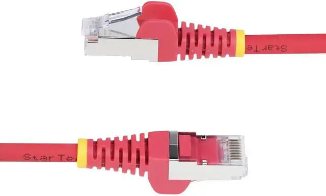 Alt view image 7 of 11 - StarTech 6in Red CAT6a Ethernet Cable Model NLRD-6IN-CAT6A-PATCH