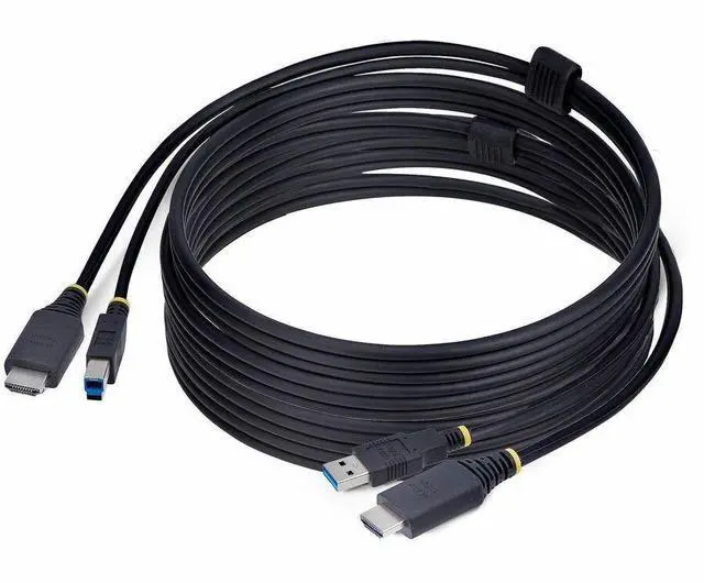 Alt view image 5 of 9 - StarTech 10ft (3m) HDMI and USB 5Gbps KVM Cable, 4K 60Hz, HDMI 2.0 and USB Combo Cable for KVM Switches HU12210-KVM-CABLE