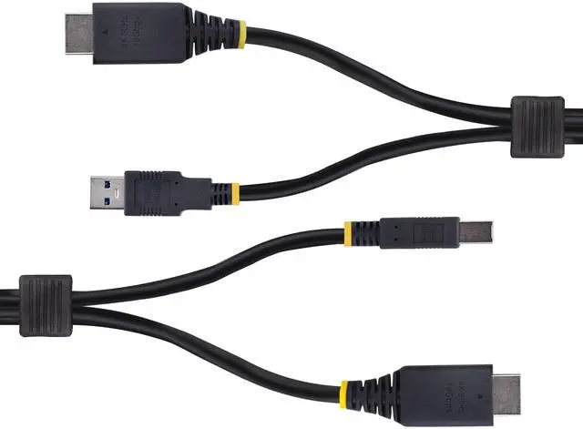 Alt view image 8 of 9 - StarTech 10ft (3m) HDMI and USB 5Gbps KVM Cable, 4K 60Hz, HDMI 2.0 and USB Combo Cable for KVM Switches HU12210-KVM-CABLE