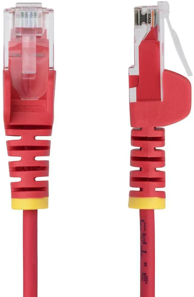 Alt view image 5 of 8 - StarTech 15ft Red Slim CAT6 Ethernet Cable, Snagless, 100W PoE, UTP, LSZH, 28AWG Bare Copper Wire, Slim RJ45 Network Patch Cord, Fluke Tested N6PAT15RDS