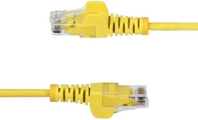 Alt view image 7 of 9 - StarTech 15ft Yellow Slim CAT6 Ethernet Cable, Snagless, 100W PoE, UTP, LSZH, 28AWG Bare Copper Wire, Slim RJ45 Network Patch Cord, Fluke Tested N6PAT15YLS