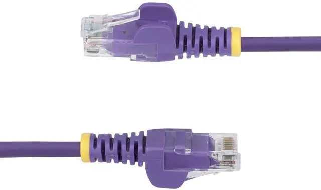 Alt view image 7 of 9 - StarTech 15ft Purple Slim CAT6 Ethernet Cable, Snagless, 100W PoE, UTP, LSZH, 28AWG Bare Copper Wire, Slim RJ45 Network Patch Cord, Fluke Tested N6PAT15PLS