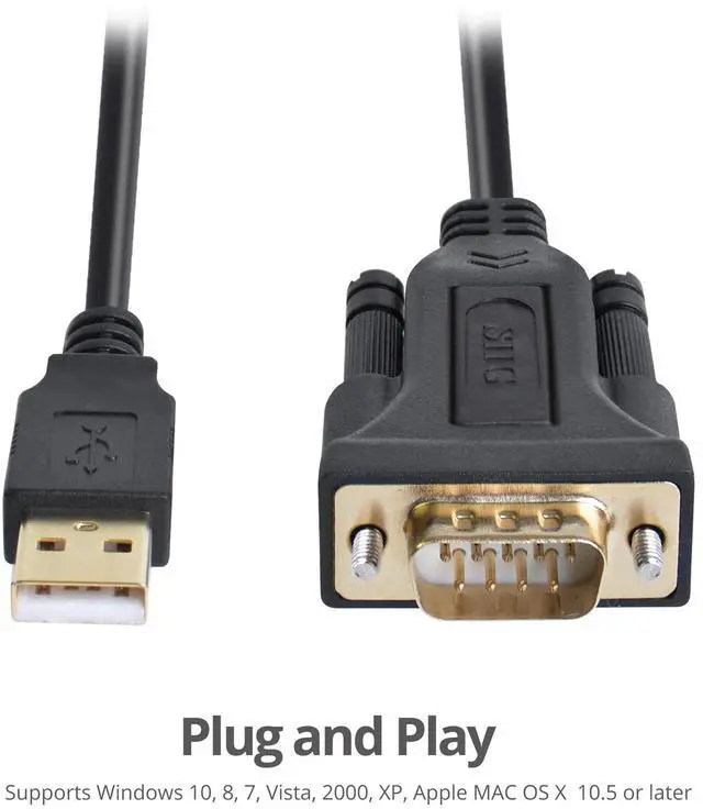 Alt view image 6 of 7 - SIIG USB to RS-232 Serial Adapter Cable FTDI FT232 TAA compliant