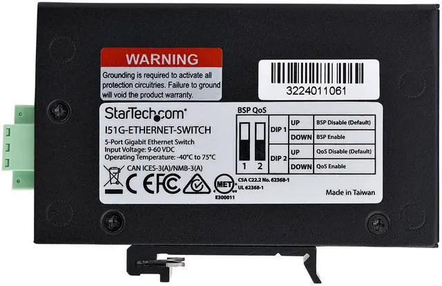 Main image of StarTech 5-Port Unmanaged Industrial Network Switch I51G-ETHERNET-SWITCH