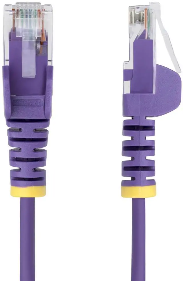 Alt view image 6 of 9 - StarTech 10ft Purple Slim CAT6 Ethernet Cable, Snagless, 100W PoE, UTP, LSZH, 28AWG Bare Copper Wire, Slim RJ45 Network Patch Cord, Fluke Tested N6PAT10PLS