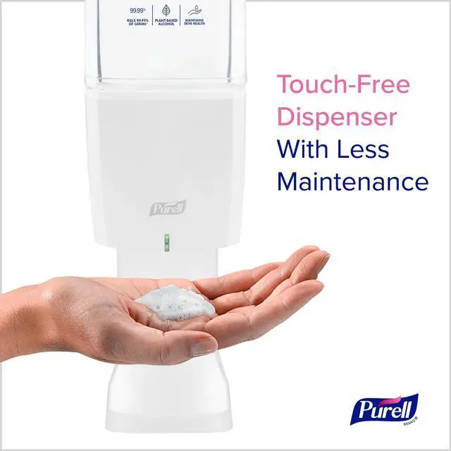 Alt view image 2 of 7 - ES10 Automatic Hand Sanitizer Dispenser 4.33 x 3.96 x 10.31 White 8320E1
