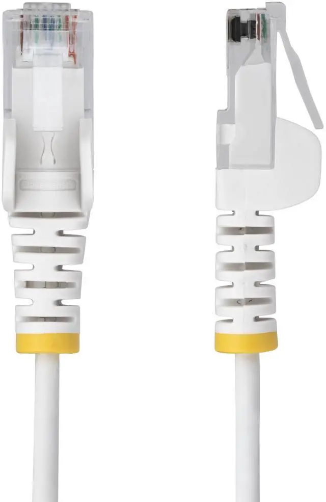 Alt view image 3 of 6 - StarTech 50ft White Slim CAT6 Ethernet Cable, Snagless, 100W PoE, UTP, LSZH, 28AWG Pure Bare Copper Wire, Slim RJ45 Network Patch Cord w/Strain Reliefs, Fluke Tested Model N6PAT50WHS