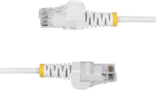 Alt view image 4 of 6 - StarTech 50ft White Slim CAT6 Ethernet Cable, Snagless, 100W PoE, UTP, LSZH, 28AWG Pure Bare Copper Wire, Slim RJ45 Network Patch Cord w/Strain Reliefs, Fluke Tested Model N6PAT50WHS