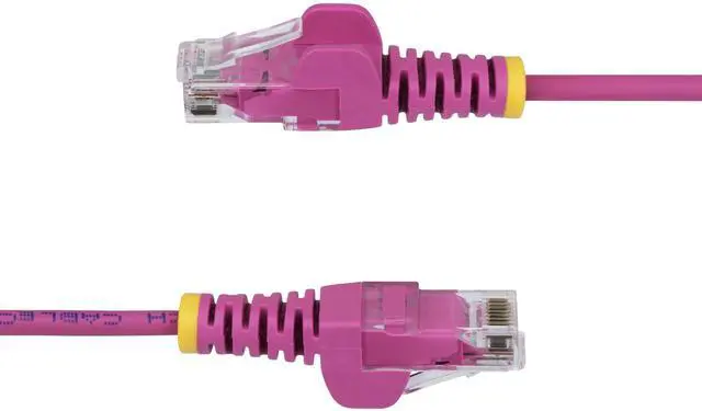 Alt view image 3 of 6 - StarTech 6ft Pink Slim CAT6 Ethernet Cable, Snagless, 100W PoE, UTP, LSZH, 28AWG Pure Bare Copper Wire, Slim RJ45 Network Patch Cord w/Strain Reliefs Model N6PAT6PKS