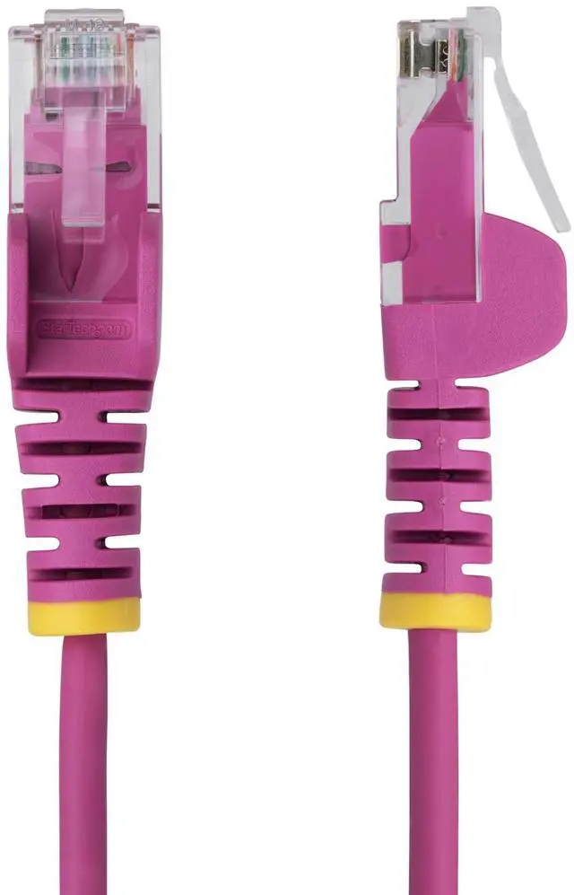 Alt view image 6 of 6 - StarTech 6ft Pink Slim CAT6 Ethernet Cable, Snagless, 100W PoE, UTP, LSZH, 28AWG Pure Bare Copper Wire, Slim RJ45 Network Patch Cord w/Strain Reliefs Model N6PAT6PKS