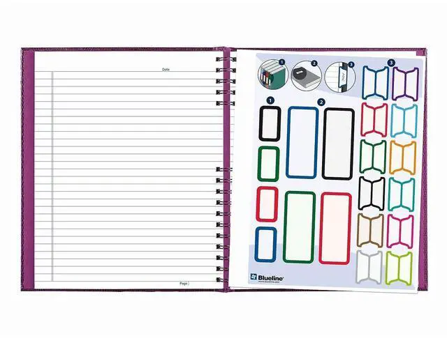 Alt view image 6 of 6 - Blueline NotePro Hardcover Wide Ruled Notebook, 200 Pages, Dark Raspberry